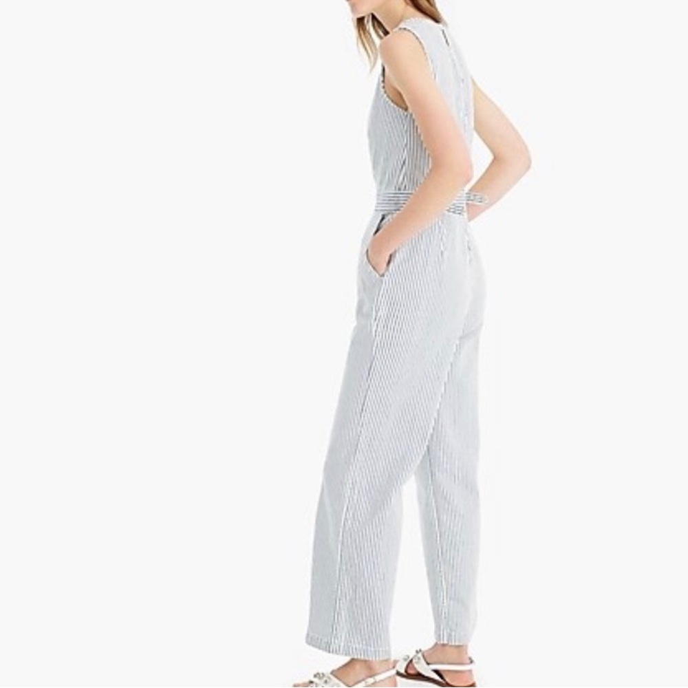 J. Crew Point Sur Striped Jumpsuit Sz 12